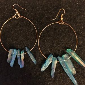 Crystal blue earrings
